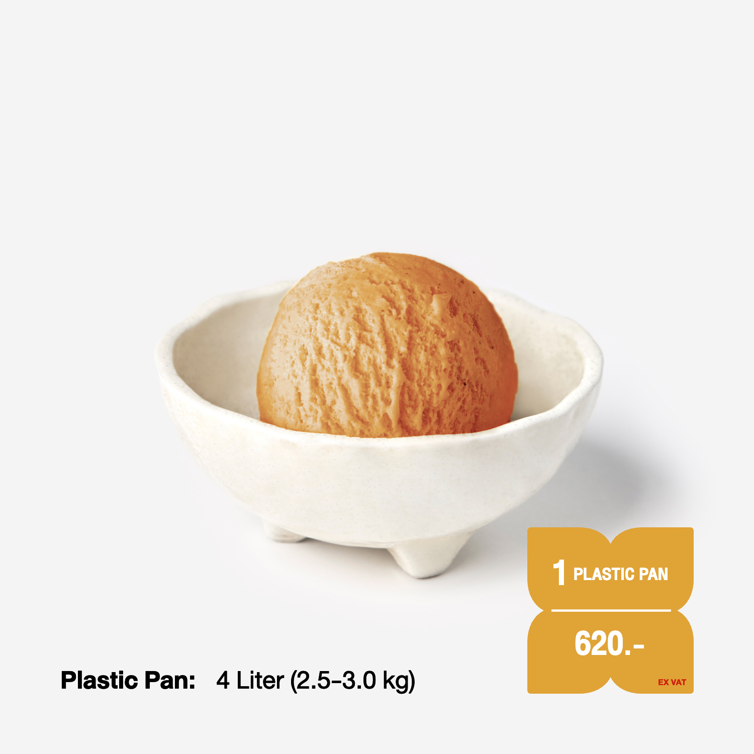 ไอศกรีมแช่แข็ง SYNOVA : ไอศกรีมรสซอลท์เท็ดคาราเมล ขนาด 4 ลิตร (แพน)